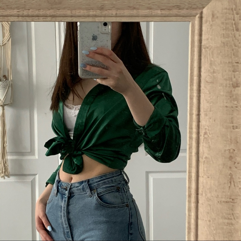 Green Silk Blouse